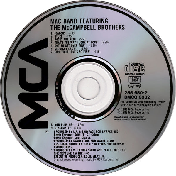 Mac Band Featuring The McCampbell Brothers : Mac Band Featuring The McCampbell Brothers (CD, Album)