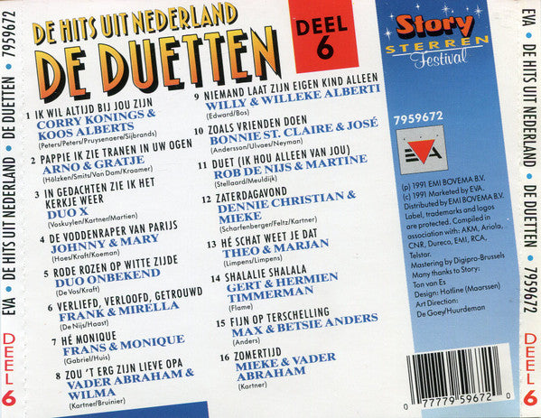 Various : De Hits Uit Nederland - De Duetten (CD, Comp)