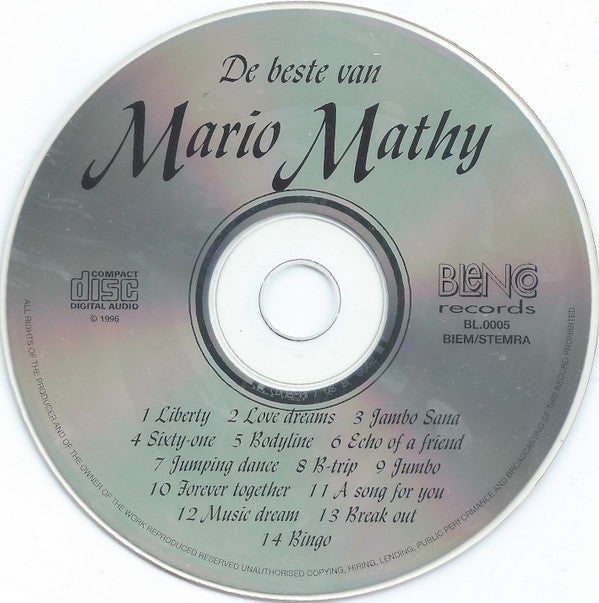 Mario Mathy : De Beste Van (CD, Comp)