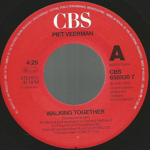 Piet Veerman : Walking Together (7", Single)