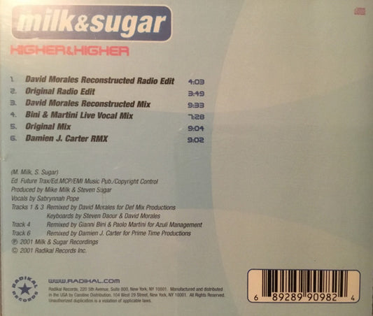 Milk & Sugar : Higher & Higher (CD, Maxi)
