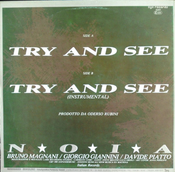 N.O.I.A. : Try And See (12")