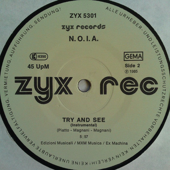 N.O.I.A. : Try And See (12")