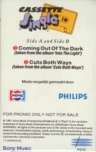 Gloria Estefan : Coming Out Of The Dark • Cuts Both Ways (Cass, Single, Promo)