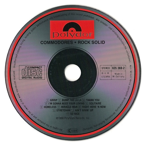 Commodores : Rock Solid (CD, Album)