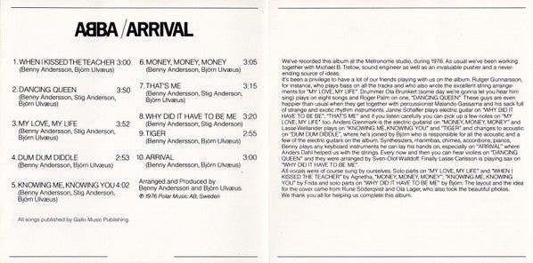 ABBA : Arrival (CD, Album, RE)