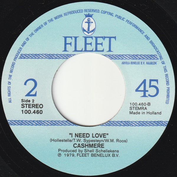 Cashmere : Love's What I Want (7", Single)