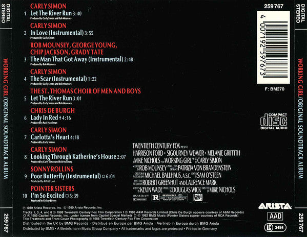 Various : Original Soundtrack Album Working Girl  (CD, Comp)