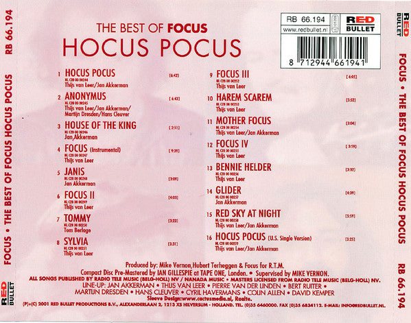 Focus (2) : The Best Of Focus Hocus Pocus (CD, Comp)