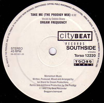 Dream Frequency : Take Me (12", Single)