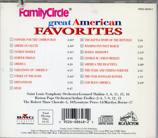 Various : Great American Favorites (CD, Comp)