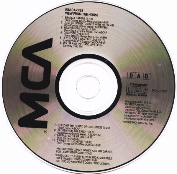 Kim Carnes : View From The House (CD, Album)