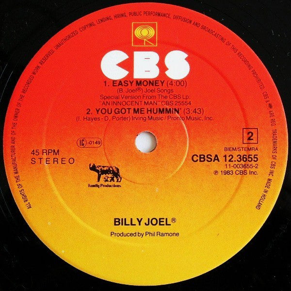 Billy Joel : Tell Her About It (Special Version) (12", Maxi)