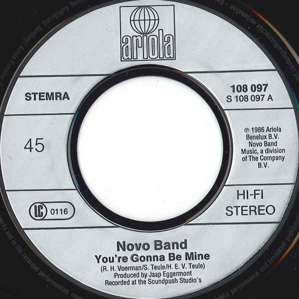 Novo Band : You're Gonna Be Mine (7", Single)