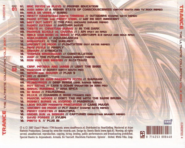 Various : Trance - The Ultimate Collection Vol.2 2007 (2xCD, Mixed)