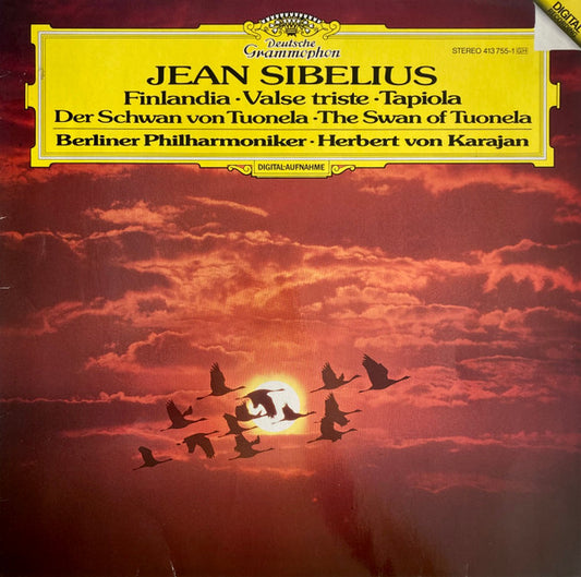 Jean Sibelius / Berliner Philharmoniker, Herbert von Karajan : Finlandia • Valse Triste • Tapiola • Der Schwan Von Tuonela • The Swan Of Tuonela (LP)