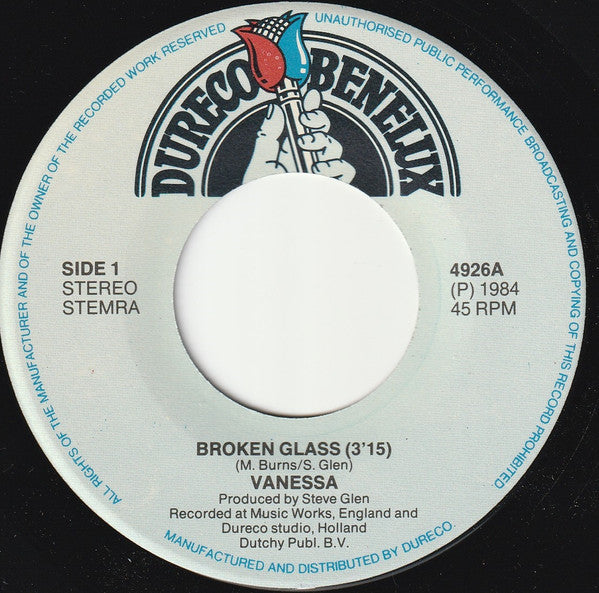 Vanessa (2) : Broken Glass (7", Single)