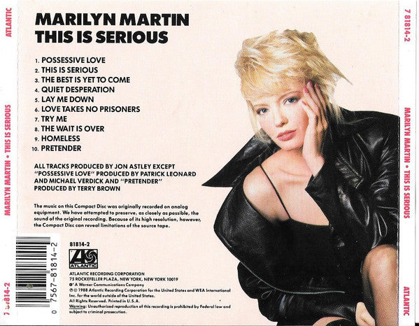 Marilyn Martin : This Is Serious (CD, Album)