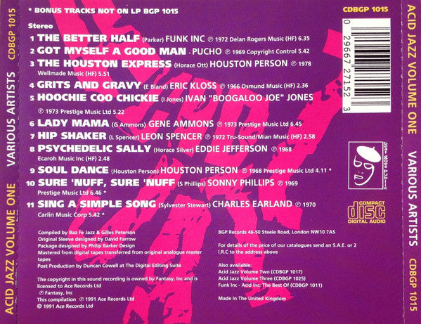 Various : Acid Jazz Vol. 1 (CD, Comp)