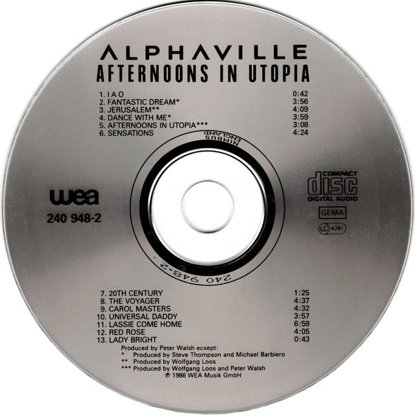 Alphaville : Afternoons In Utopia (CD, Album)