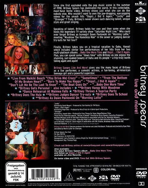Britney Spears : Live And More! (DVD-V, RE, PAL)