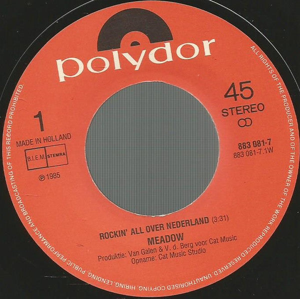 Meadow (2) : Rockin' All Over Nederland (7", Single)