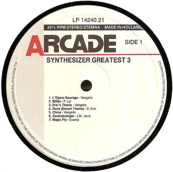 Ed Starink : Synthesizer Greatest Volume 3 (LP, Album, Comp)