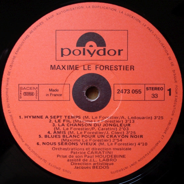 Maxime Le Forestier : Maxime Le Forestier (LP, Album, Gat)