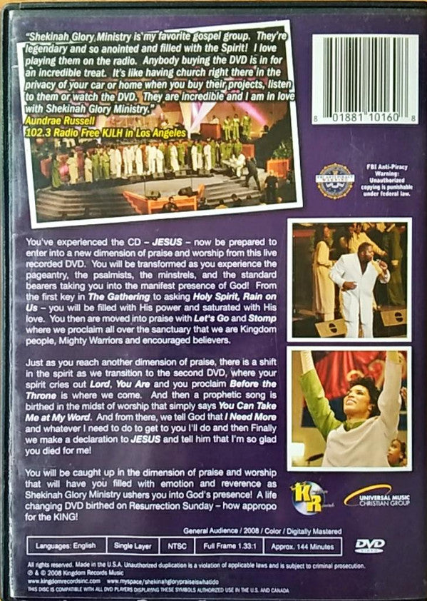Shekinah Glory Ministry : Jesus (2xDVD-V, Album, NTSC)