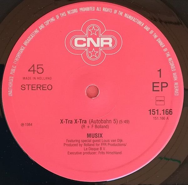 Musix (2) Featuring Special Guest Louis van Dijk : X-tra X-tra (Autobahn 5) (12", EP)