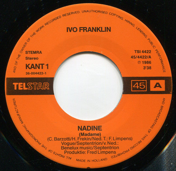 Ivo Franklin : Nadine (7", Single)