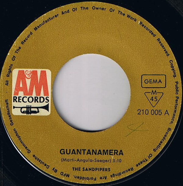 The Sandpipers : Guantanamera (7", Single, Mono)