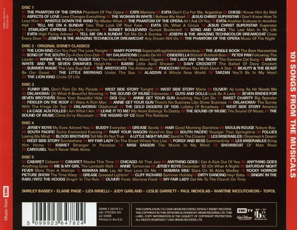 Various : 101 Songs From The Musicals (5xCD, Comp)