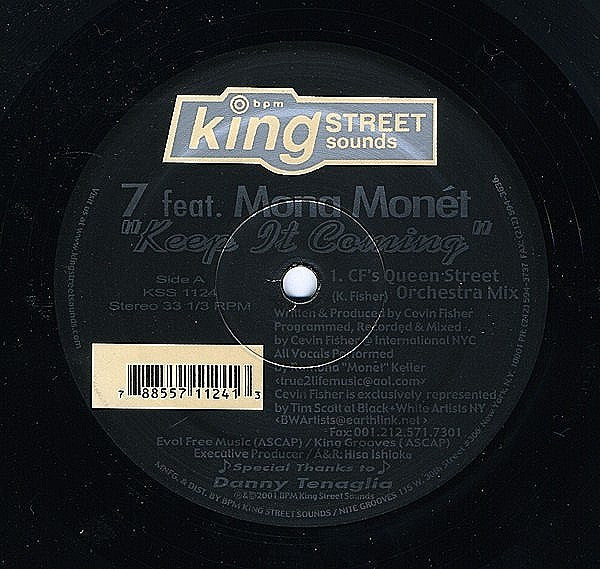 7 Featuring Mona Monet : Keep It Coming (12")