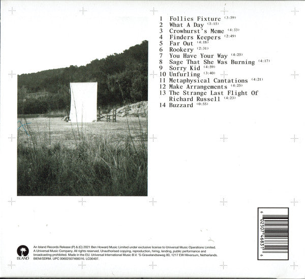 Ben Howard (2) : Collections From The Whiteout (CD, Album)