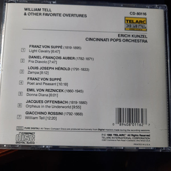 Erich Kunzel, Cincinnati Pops Orchestra : William Tell & Other Favorite Overtures (CD, Album, RE)