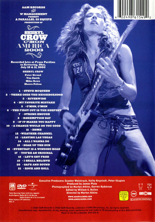 Sheryl Crow : C'Mon America 2003 (DVD-V, Multichannel, PAL)