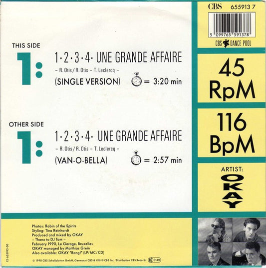 O.K. Featuring Valérie Vannobel : 1.2.3.4. Une Grande Affaire (7", Single)