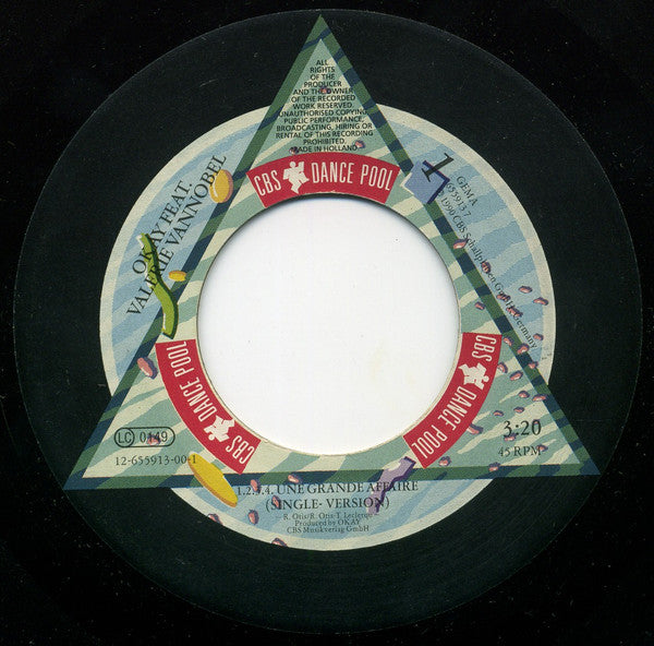 O.K. Featuring Valérie Vannobel : 1.2.3.4. Une Grande Affaire (7", Single)