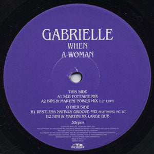 Gabrielle : When A Woman (12", Single)