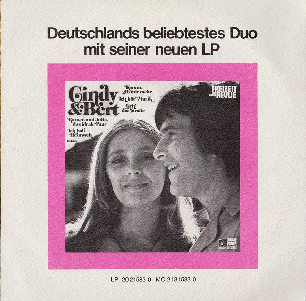 Cindy & Bert : Immer Wieder Sonntags / Souvenirs Einer Liebe (7", Single)