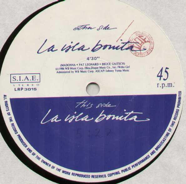 Lucia : La Isla Bonita (12")