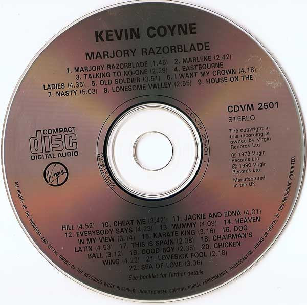 Kevin Coyne : Marjory Razorblade (CD, Album, RE)