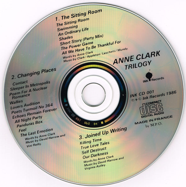Anne Clark : Trilogy (CD, Comp)