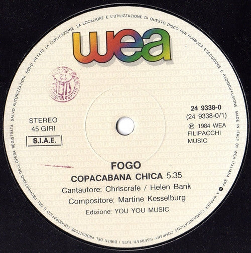 Fogo (2) : Copacabana Chica (12")