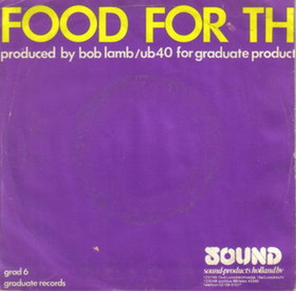 UB40 : Food For Thought / King (7", Single)