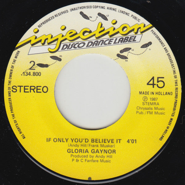 Gloria Gaynor : Be Soft With Me Tonight (7")