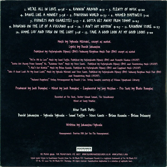 New York Dolls : One Day It Will Please Us To Remember Even This (CD, Album, Promo)