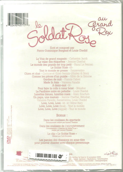 Various : Le Soldat Rose Au Grand Rex (DVD, Multichannel, PAL)