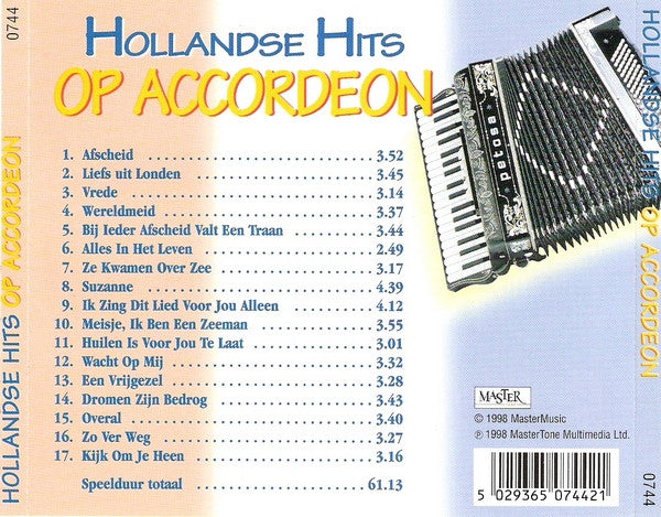 Unknown Artist : Hollandse Hits Op Accordeon (CD, Album)